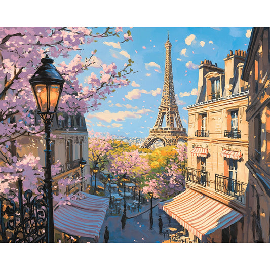Paris Tower Outside Window Painting By Number 2