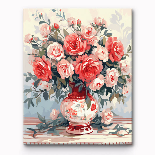 Flower Rose Painting By Number 1