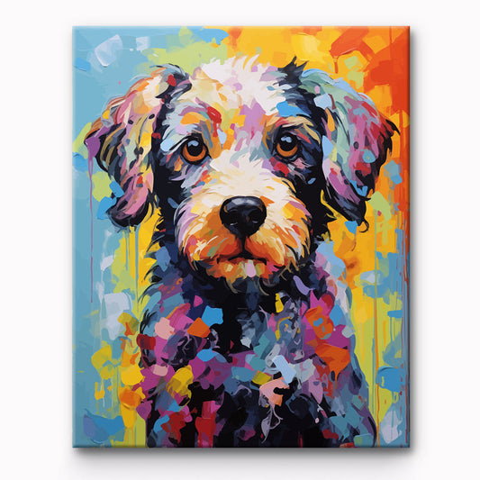 Colorful Dog Painting By Number 1