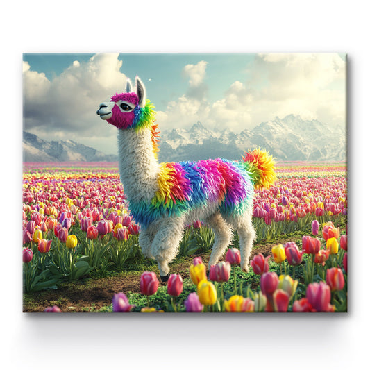 Rainbow Alpaca Painting By Number 1