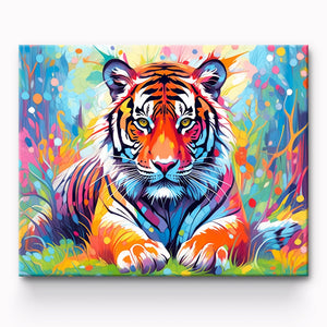 Colorful Tiger Painting By Number 1