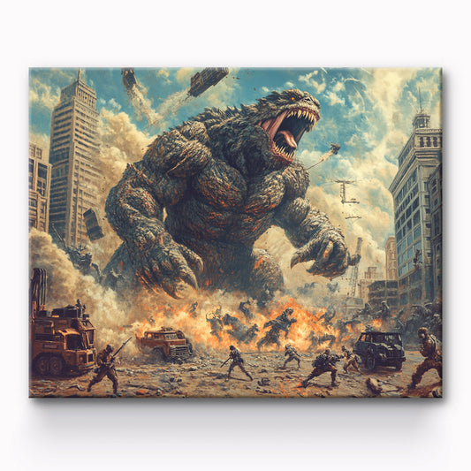 Monsters that Destroy Cities Painting By Number 1