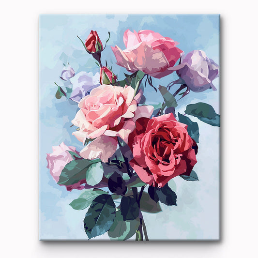 Flower Rose Painting By Number 1