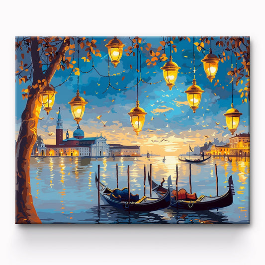 Lantern And Boat Painting By Number 1