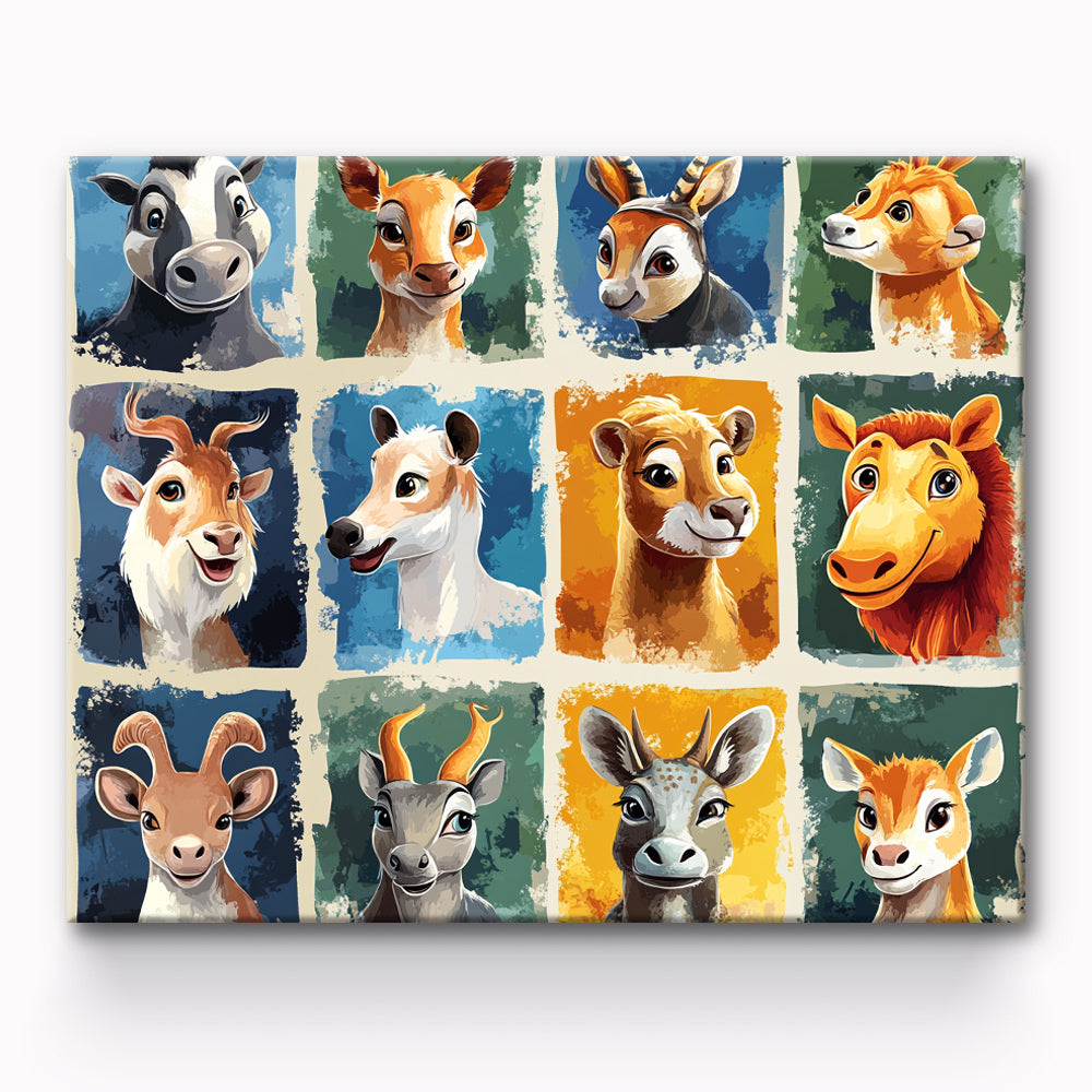 Portrait Of Animals Painting By Number 1