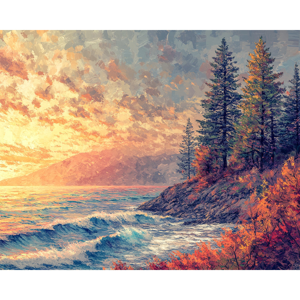 Sunset By The Sea Painting By Number 2