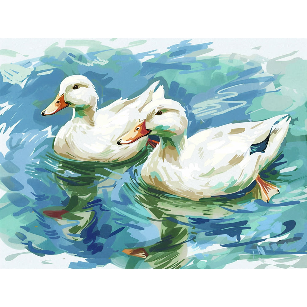 Ducks In The Lake Painting By Number 2
