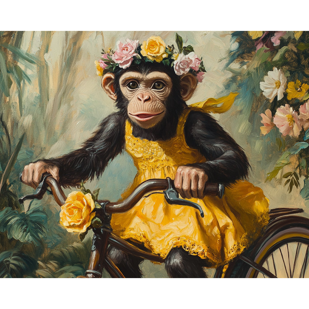 Monkeys Practicing Riding Painting By Number 2