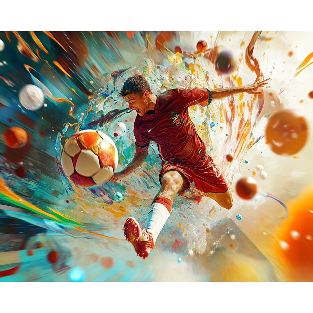 The Football Player Painting By Number 2