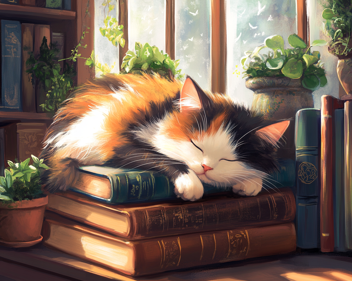 Cat On The Desk Painting By Number 2