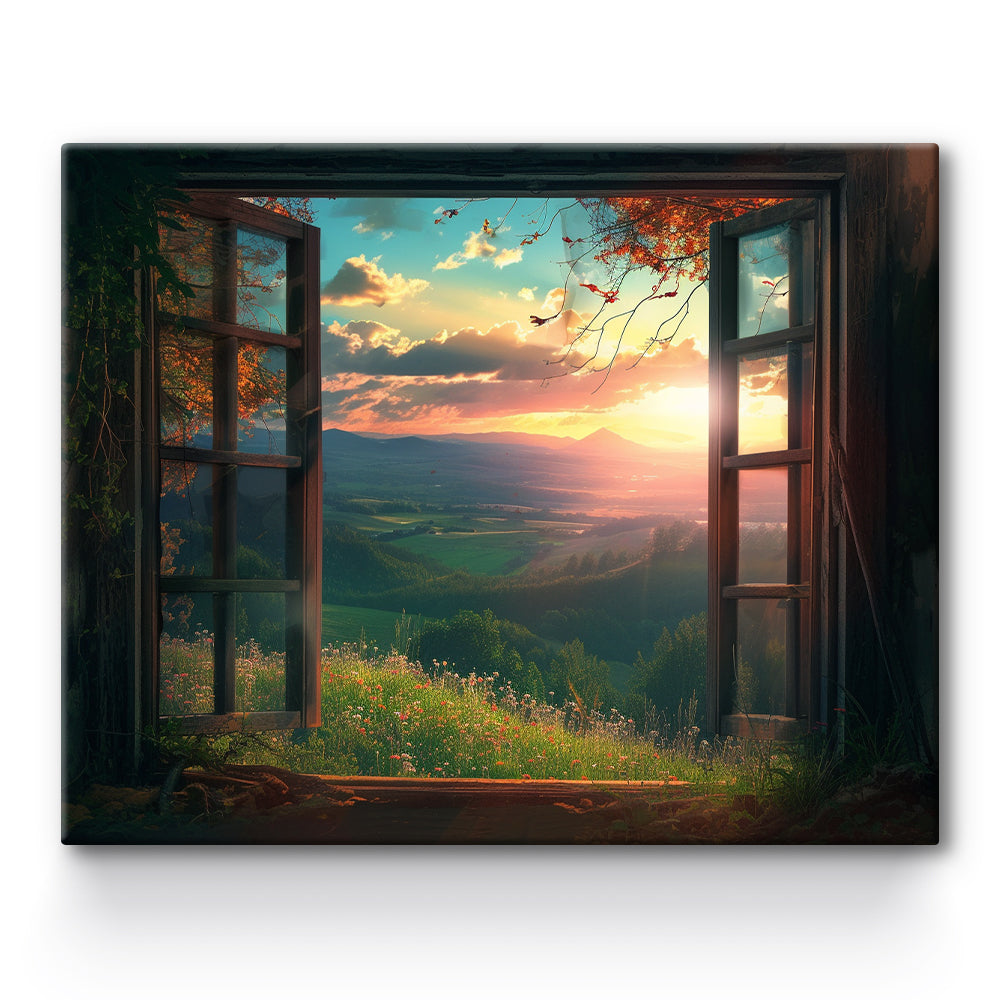 Rural Landscape Outside The Window Painting By Number 1