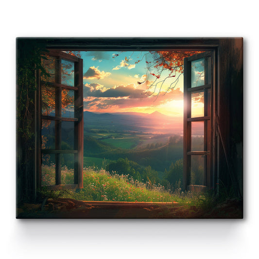 Rural Landscape Outside The Window Painting By Number 1