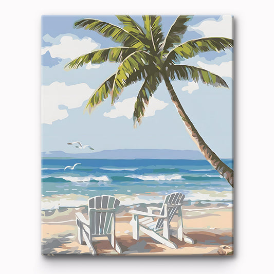 Leisure Time On The Beach Painting By Number 1