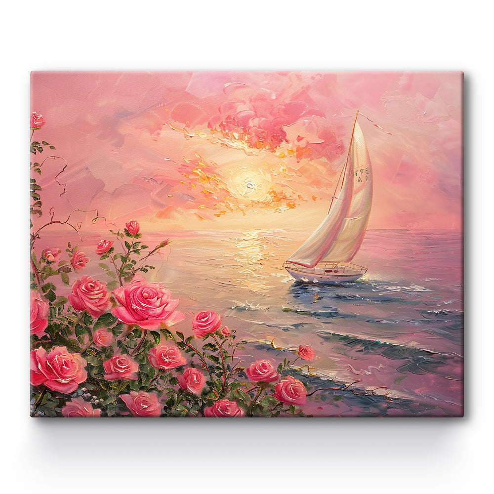 Sailboat Roses Painting By Number 1