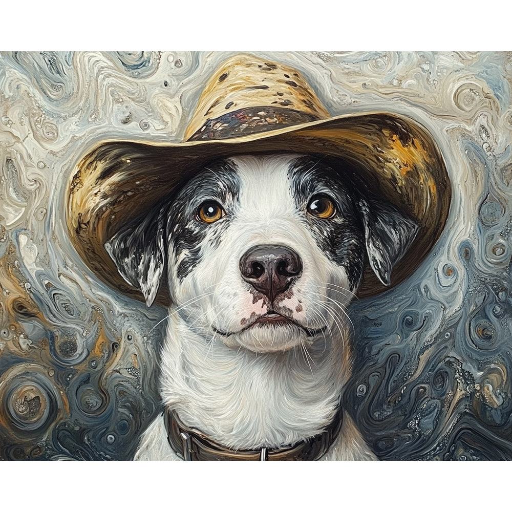Dog With Hat Painting By Number 2