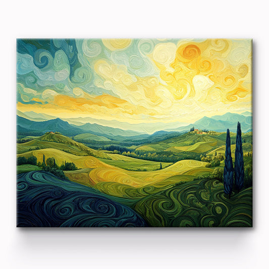 Mountain Lake Painting By Number 1
