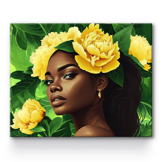 Sunflower Girl Painting By Number 1