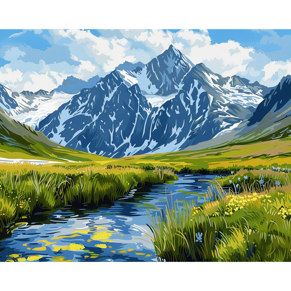 Mountains Painting By Number 2