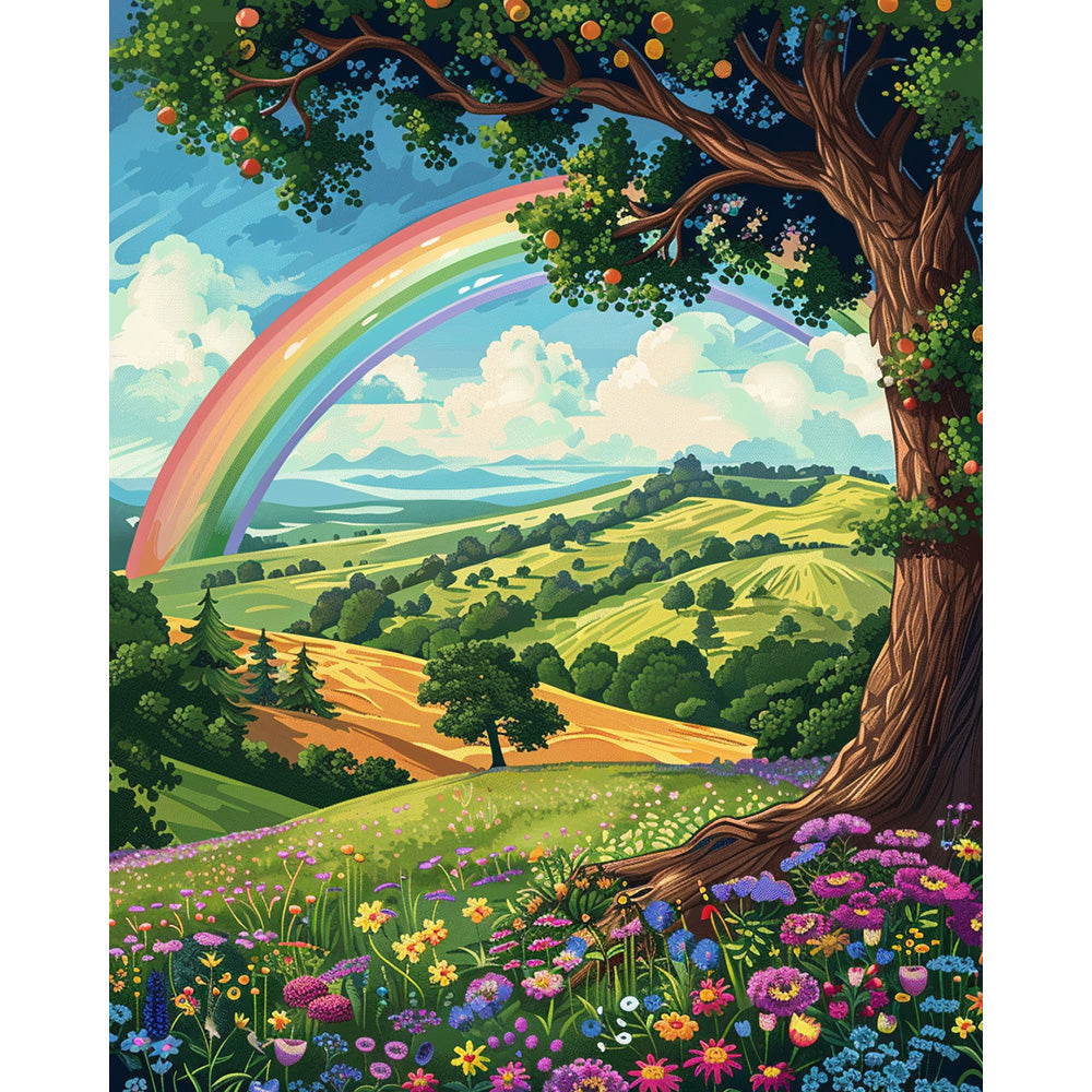 Rainbow Landscape Painting By Number 2