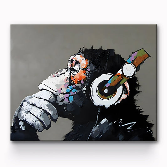 Music Loving Gorilla Painting By Number 1