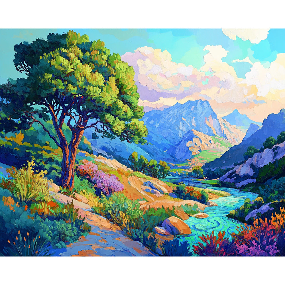 Mountain Landscape Painting By Number 2
