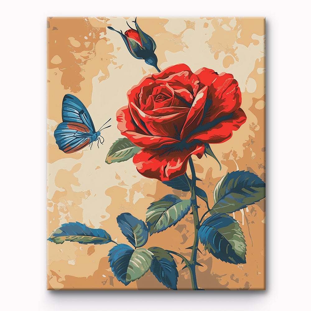 Flower Rose Painting By Number 1