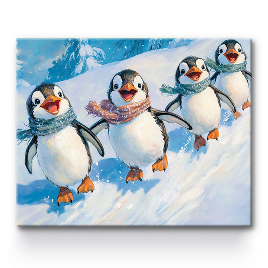 Happy Penguin Painting By Number 1