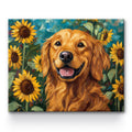 Sunflower Dog Painting By Number 1