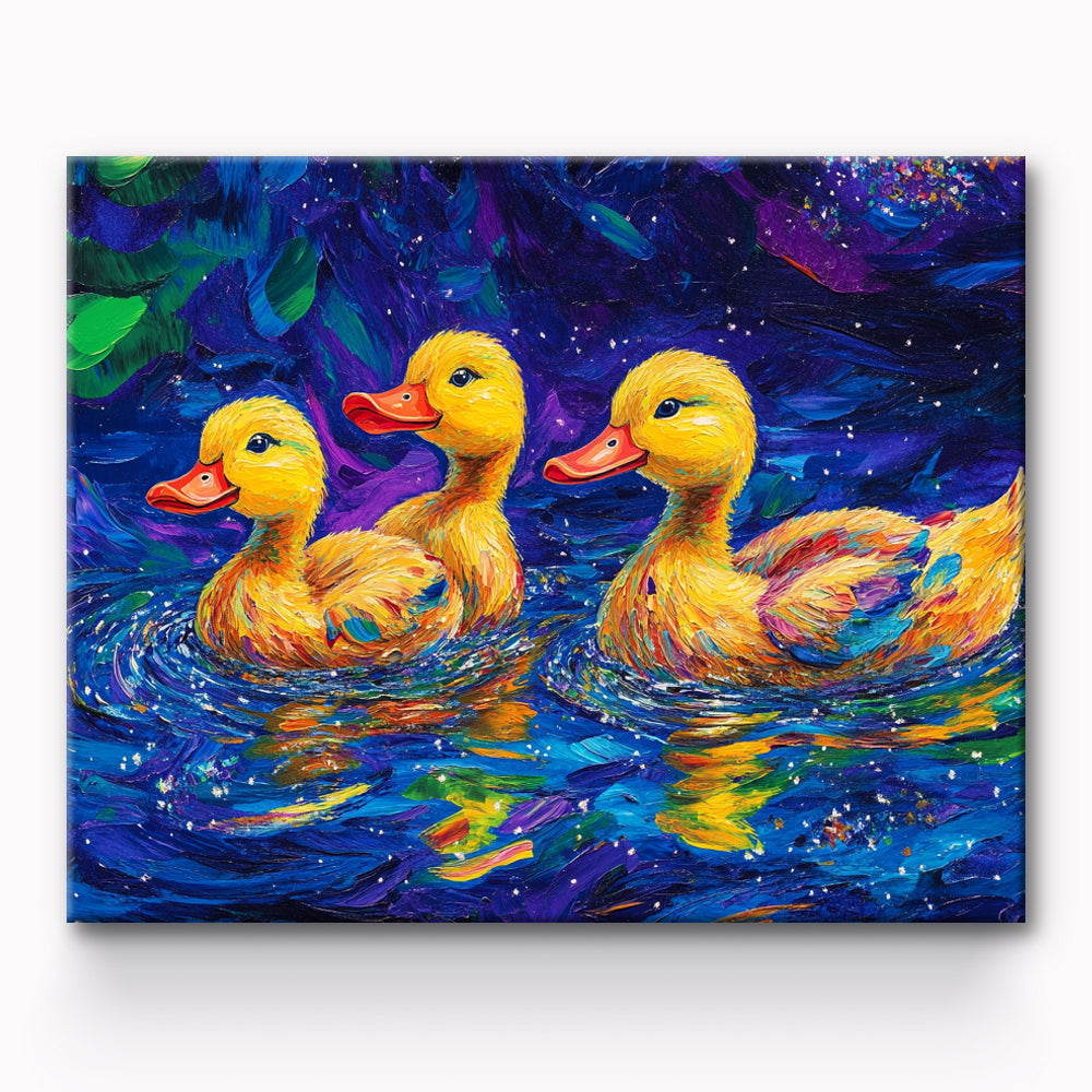 Three Ducks Painting By Number 1