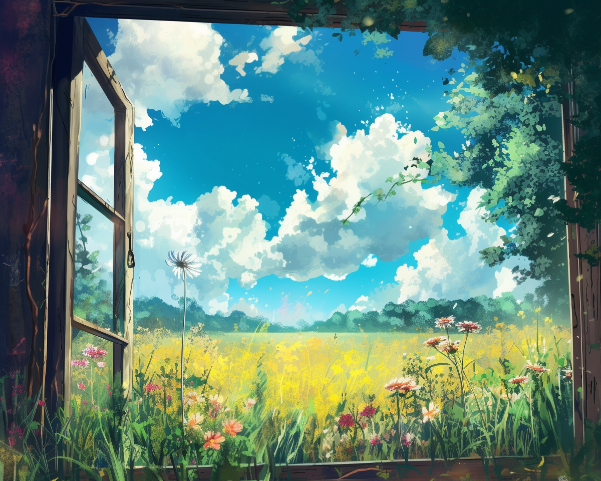 Rural Landscape Outside The Window Painting By Number 2