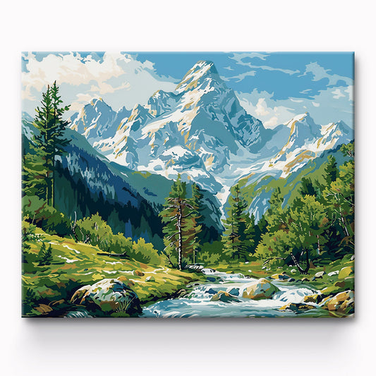 Mountains Painting By Number 1