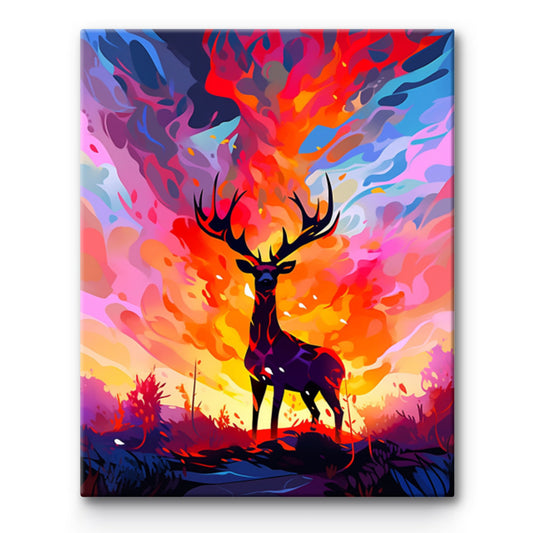 Colorful Deer Painting By Number 1