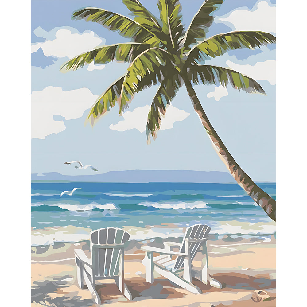 Leisure Time On The Beach Painting By Number 2