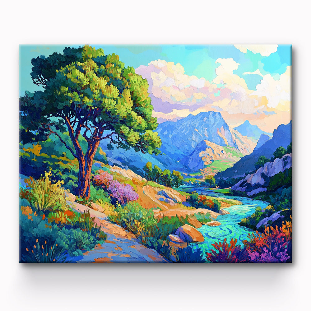 Mountain Landscape Painting By Number 1