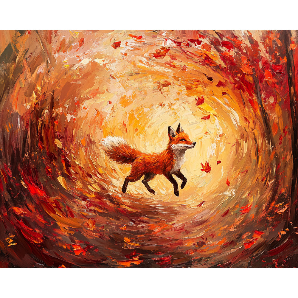 Fox And Fall Painting By Number 2