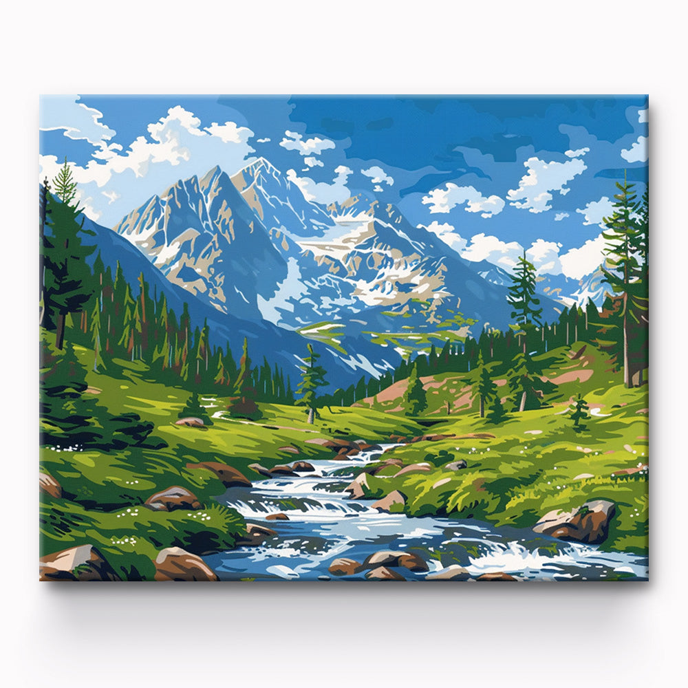 Mountains Painting By Number 1
