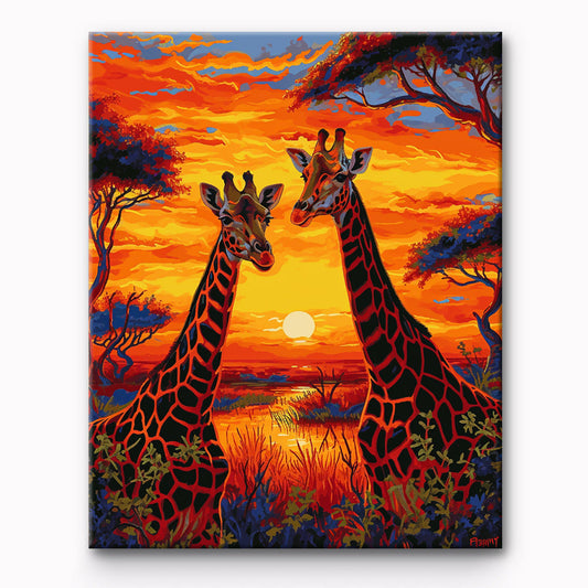 Giraffe Painting By Number 1