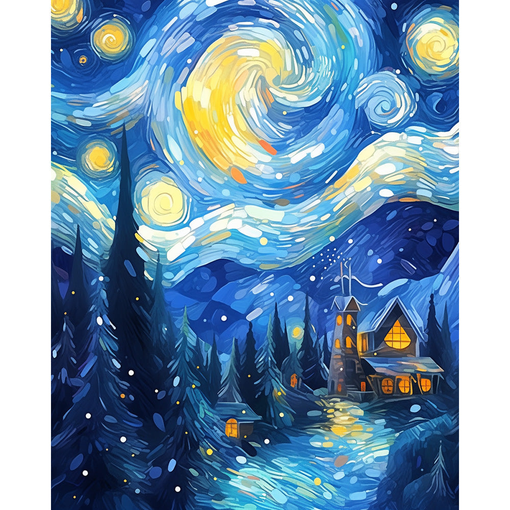 Stars House Painting By Number 2