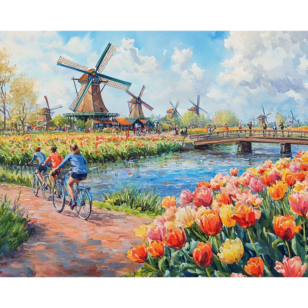 Manor Windmill Painting By Number 2