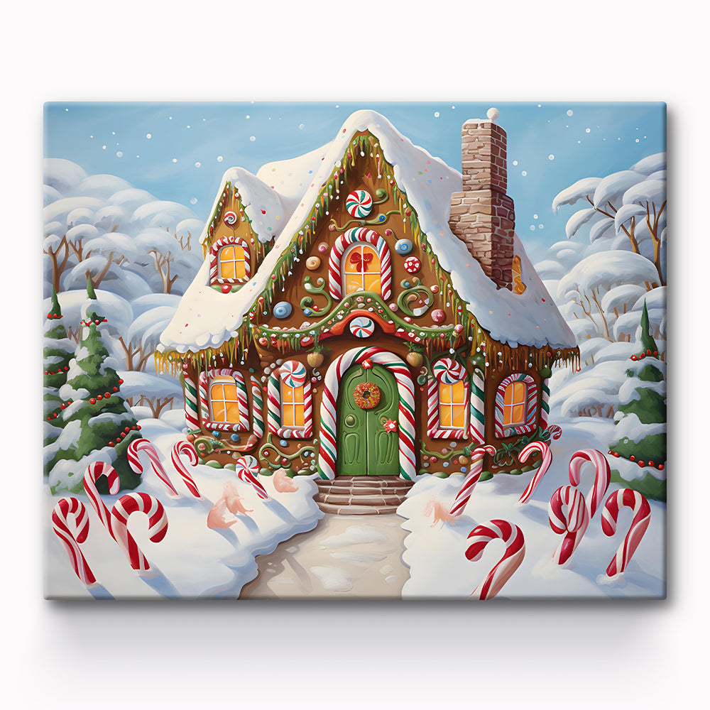 Christmas Candy House Painting By Number 1