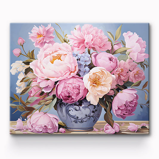Peony Folwer Painting By Number 1