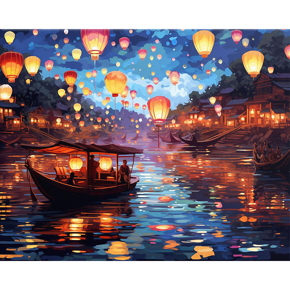The Night Of The Lanterns Painting By Number 2