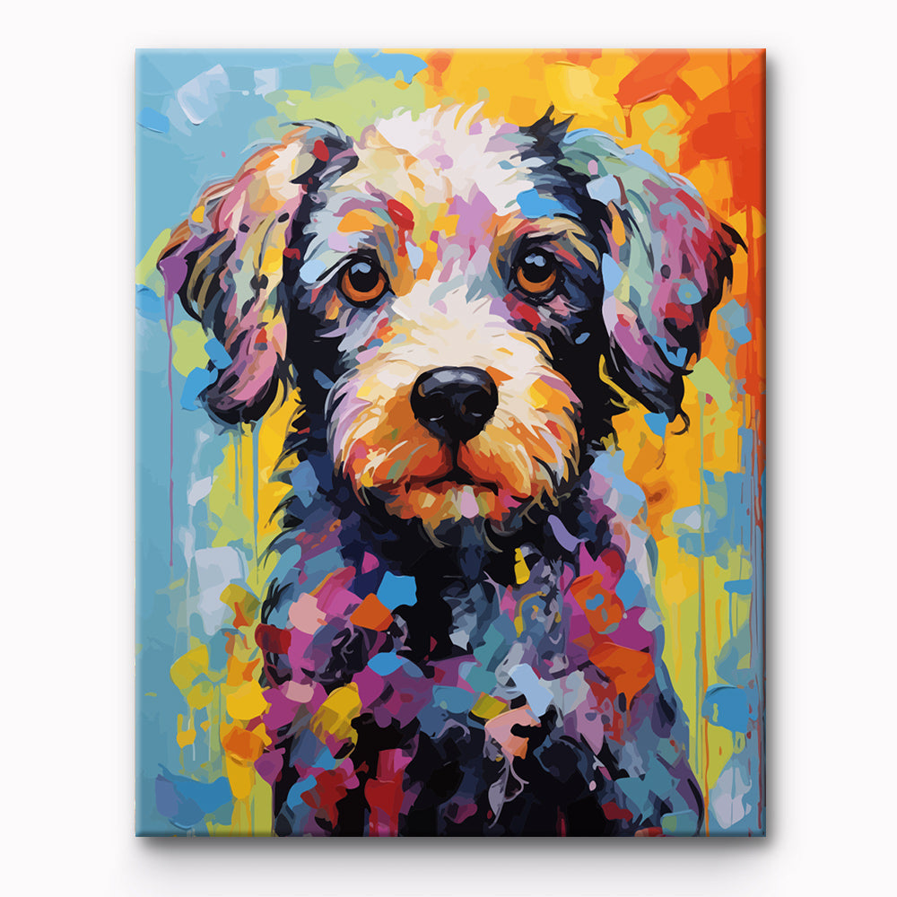 Colorful Dog Painting By Number 1