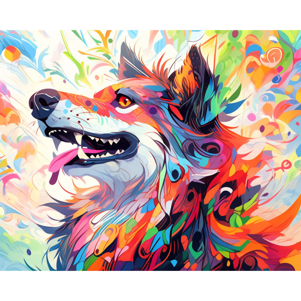 Colorful Dog Painting By Number 2