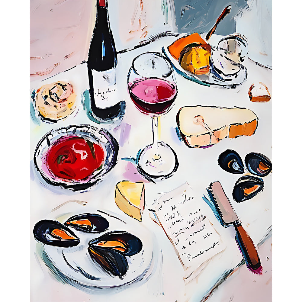 Wine Night Painting By Number 2