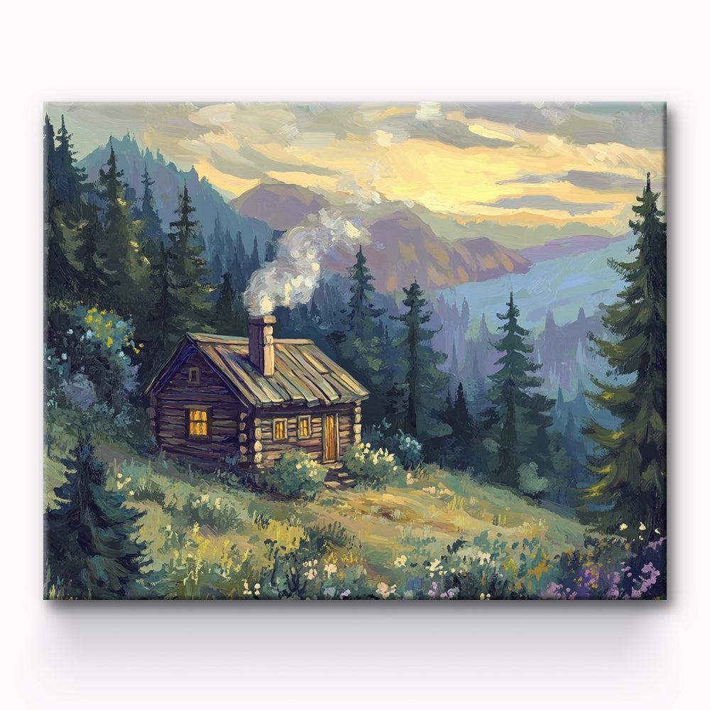 House in the Woods Painting By Number 1