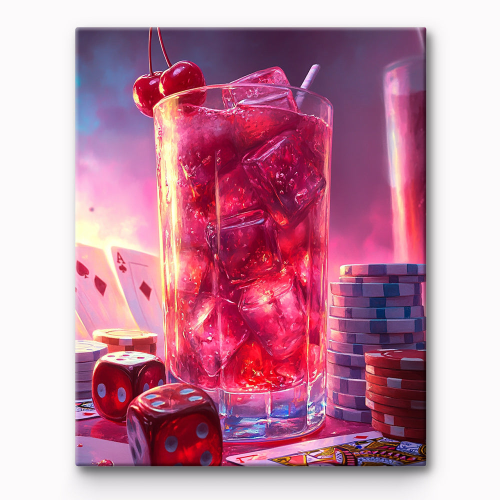 Cherry Cocktail Painting By Number 1