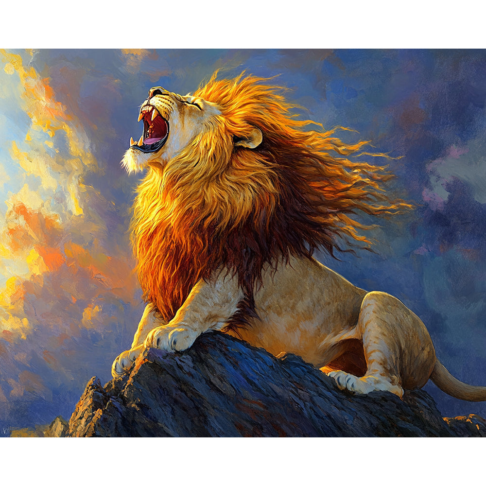Roaring Lion Painting By Number 2
