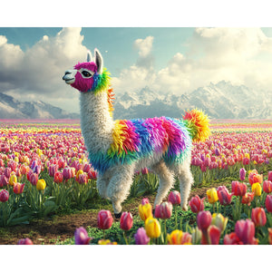 Rainbow Alpaca Painting By Number 2