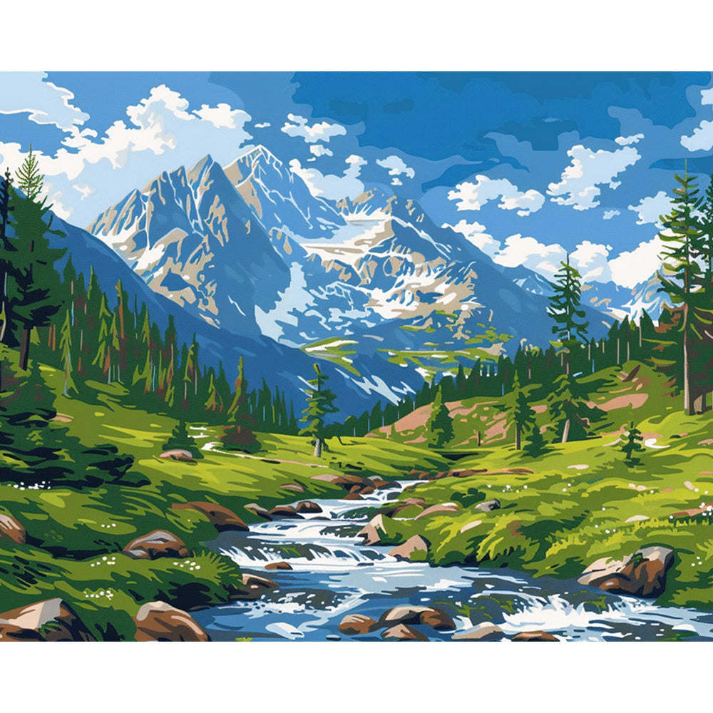 Mountains Painting By Number 2